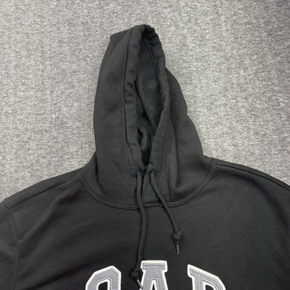 Gap Hoodie Mens‎ Sz Large Black Big Logo Spellout Pullover